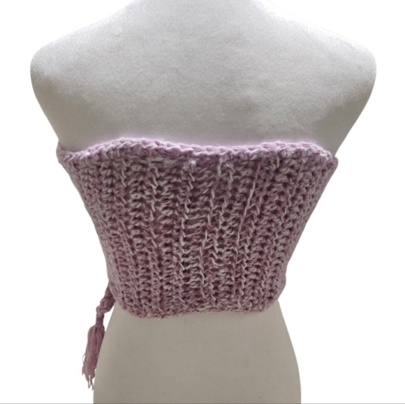 Hand Crafted Crochet 2-piece Set Fringe Scarf & Winter beanie Purple chunky knit - Picture 14 of 17